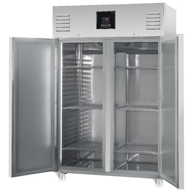 Sterling Pro Vantage XPI142 Double Door Stainless Steel Storage Cabinet Fridge, 1400L, Digital Display, Forced Air Cooling, Made in Europe