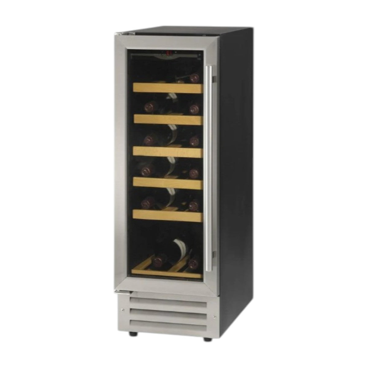 Tefcold TFW80S Slim Wine Cooler – 18 Bottles, Stainless Steel Door, Adjustable Shelves, LED Lighting, Fan-Assisted Cooling