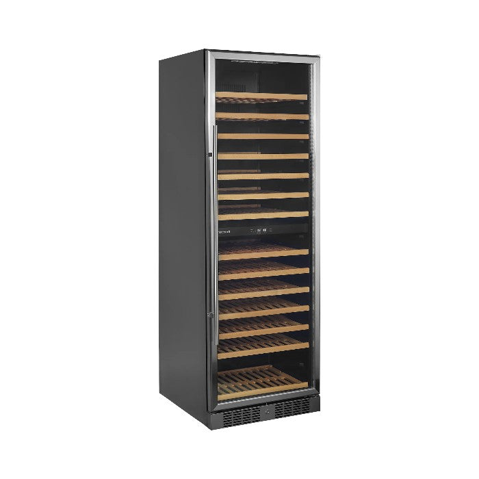 TFW400-2S Dual Zone Wine Cooler – Stainless Steel Frame, LED Light, Wooden Shelves, Fan-Assisted Cooling, 163 Bottle Capacity
