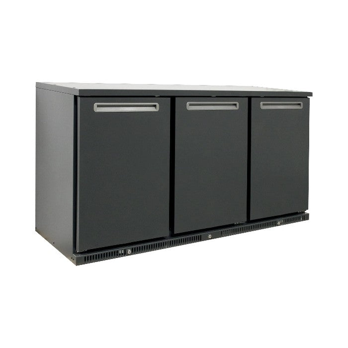 High-End Backbar Cooler SGD-360E – 3 Hinged Doors, Adjustable Shelves, Energy-Efficient Ventilated Cooling, Suitable for Bottles & KEGS