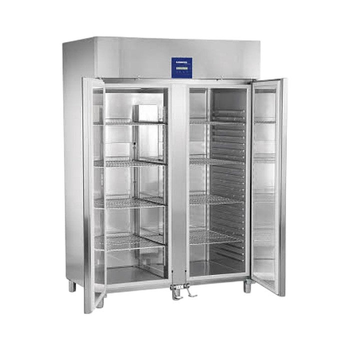 Liebherr GKPv 1470 ProfiLine Double Door Upright Fridge, 1361L, Stainless Steel, Digital Temperature Display