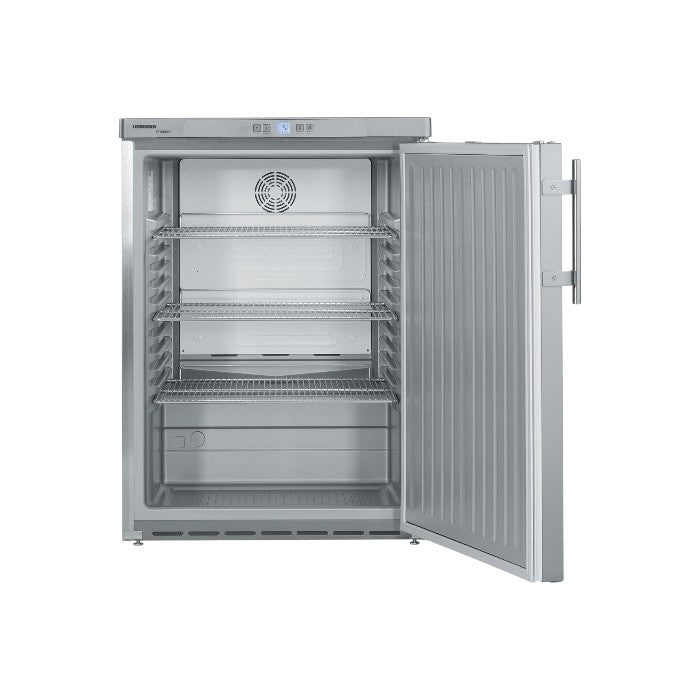 Liebherr FKUv 1660 Stainless Steel Undercounter Refrigerator, Single Door, Forced-Air Cooling, 141 Litres