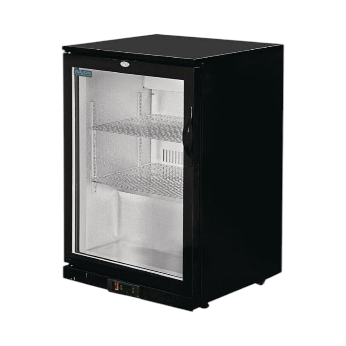 Polar GL001 Single Door Back Bar Cooler – 198L Black Beer Fridge with LED Lighting, Auto Defrost & Lockable Double-Glazed Door