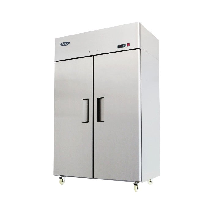Atosa MBF8114HD Double Door Top Mounted Gastronorm Upright Freezer, 1300L, Stainless Steel, Self-Closing & Stay Open Doors, Ventilated Cooling