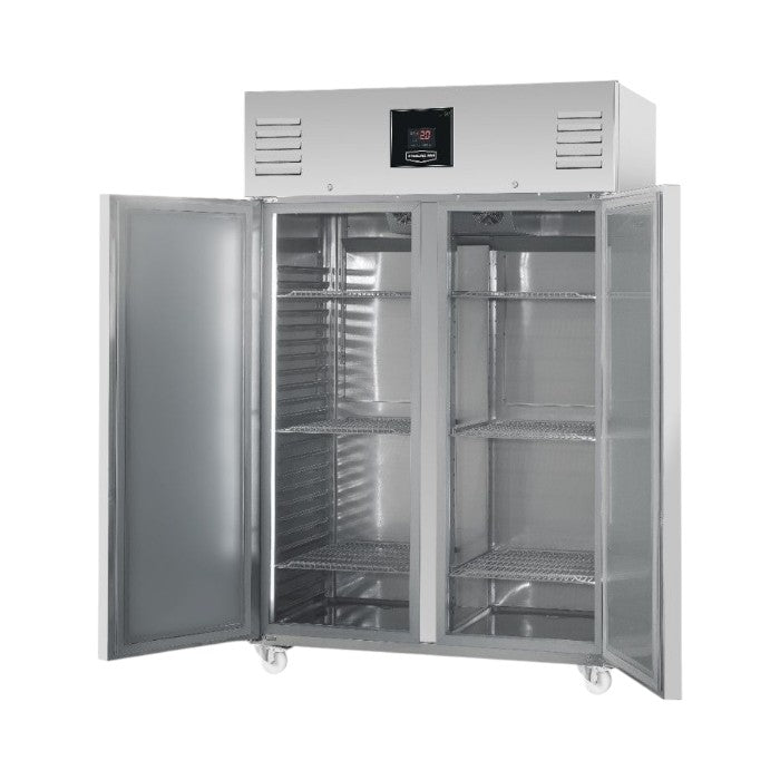 Sterling Pro Vantage XPI142V Double Door Storage Cabinet Fridge – 1400L Stainless Steel, Forced Air Cooling, Digital Display, Made in Europe