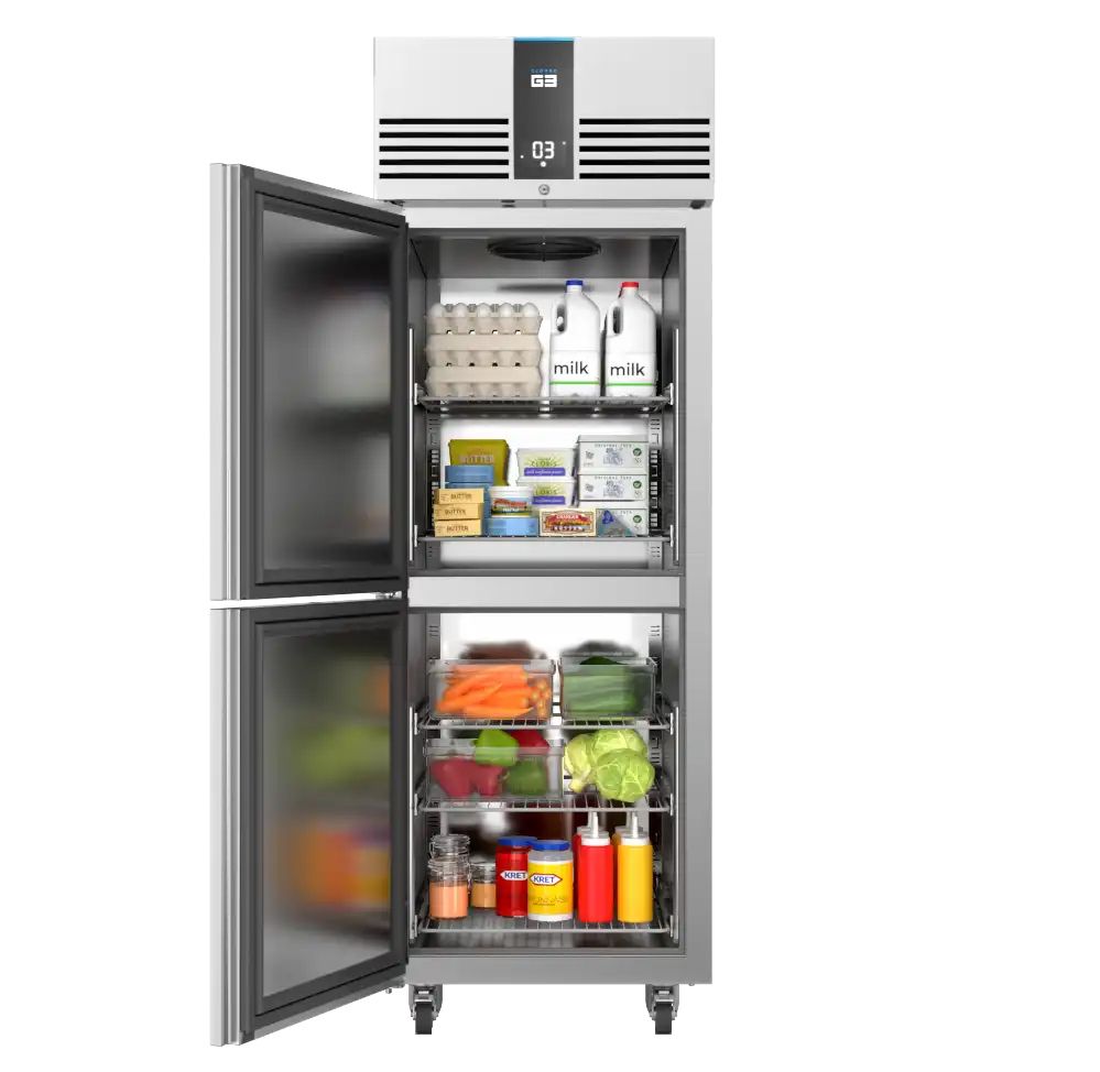 Foster EP700H2/41-299 EcoPro G3 Half Door Upright Refrigerator Cabinet, 600L, Energy Efficient, Stainless Steel, +1°C to +4°C