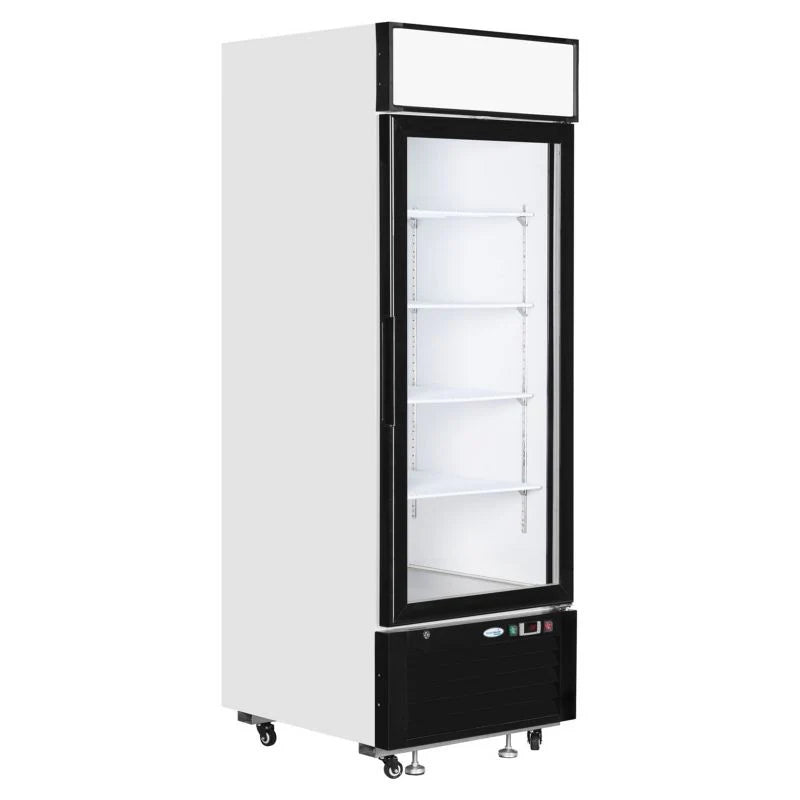 Tefcold LGC2500 Single Glass Door Display Fridge – White, 496L, LED Illuminated, Adjustable Shelves
