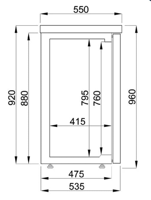 Combisteel Four Door Back Bar Bottle Cooler – Hinged Doors, 680L Capacity