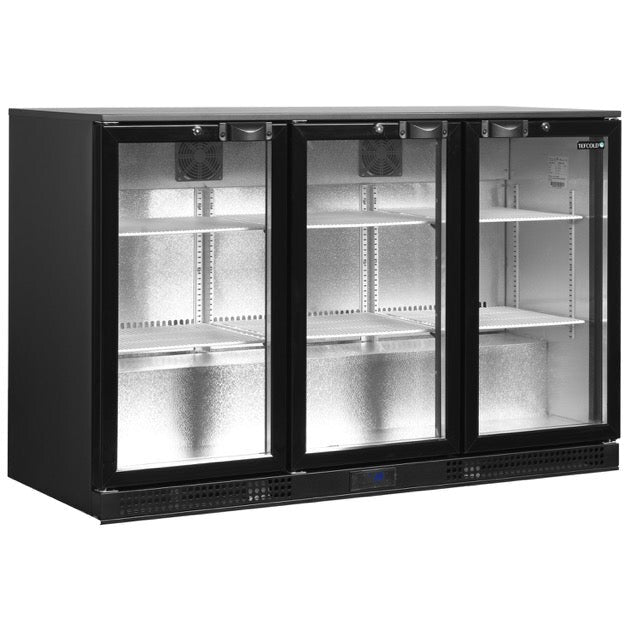 Tefcold DB301H Triple Door 3-Door Hinged Bottle Cooler – Commercial Back Bar Fridge