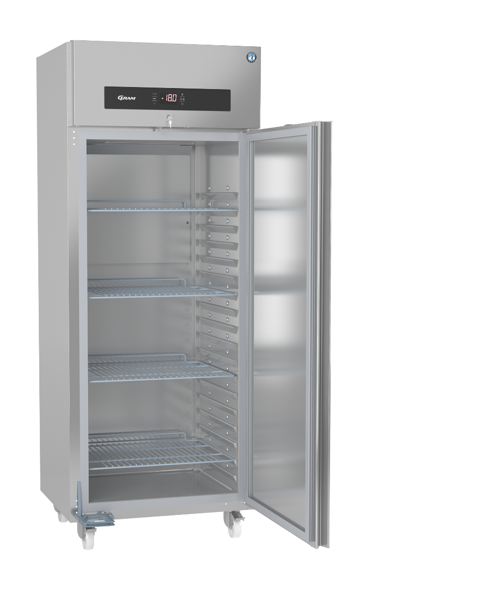 Hoshizaki Premier F W80 C DR U Single Door Upright Freezer, 700L, Stainless Steel, Energy-Efficient, Right Hinge, R290 Refrigerant