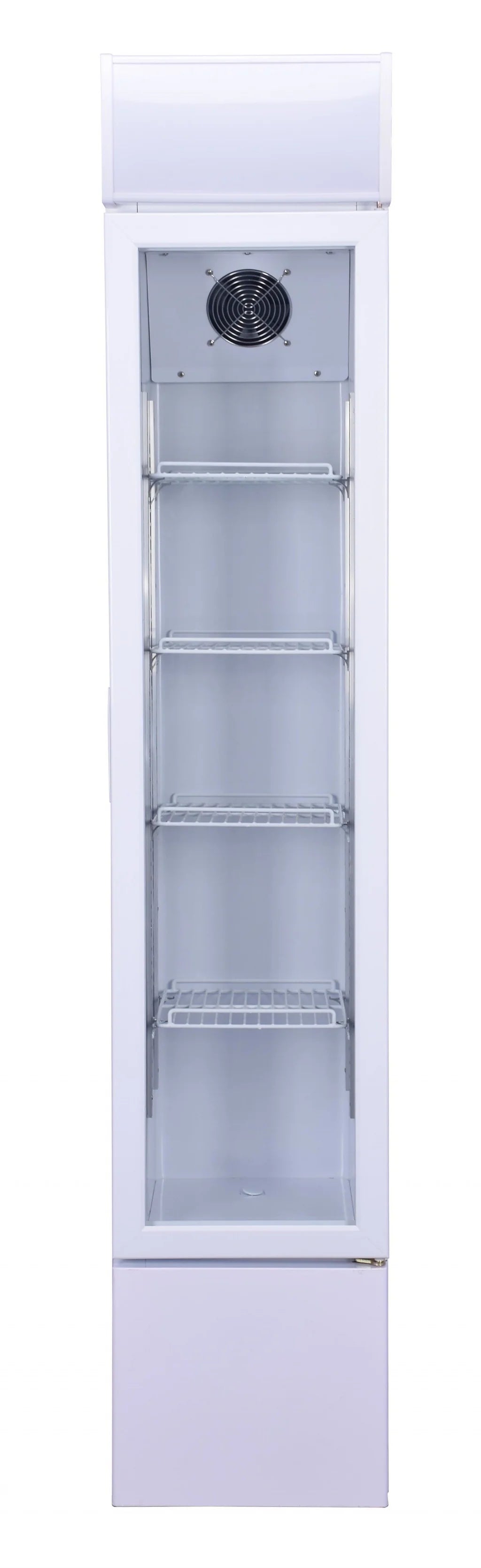 Combisteel Slimline Narrow Single Hinged Glass Door Fridge Merchandiser 105L | LED Lighting