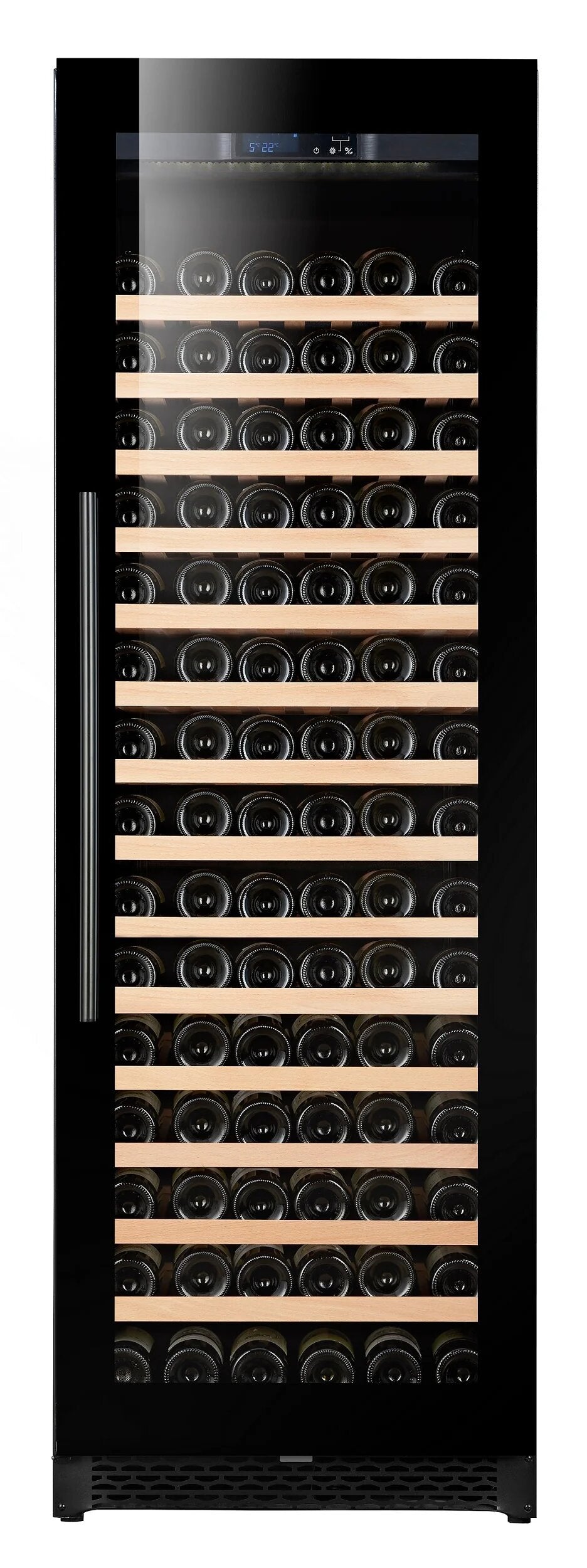 Combisteel 325L Single Zone Wine Cooler – 115 Bottles, LED Lighting, Ventilated Cooling, 14 Grids, Black