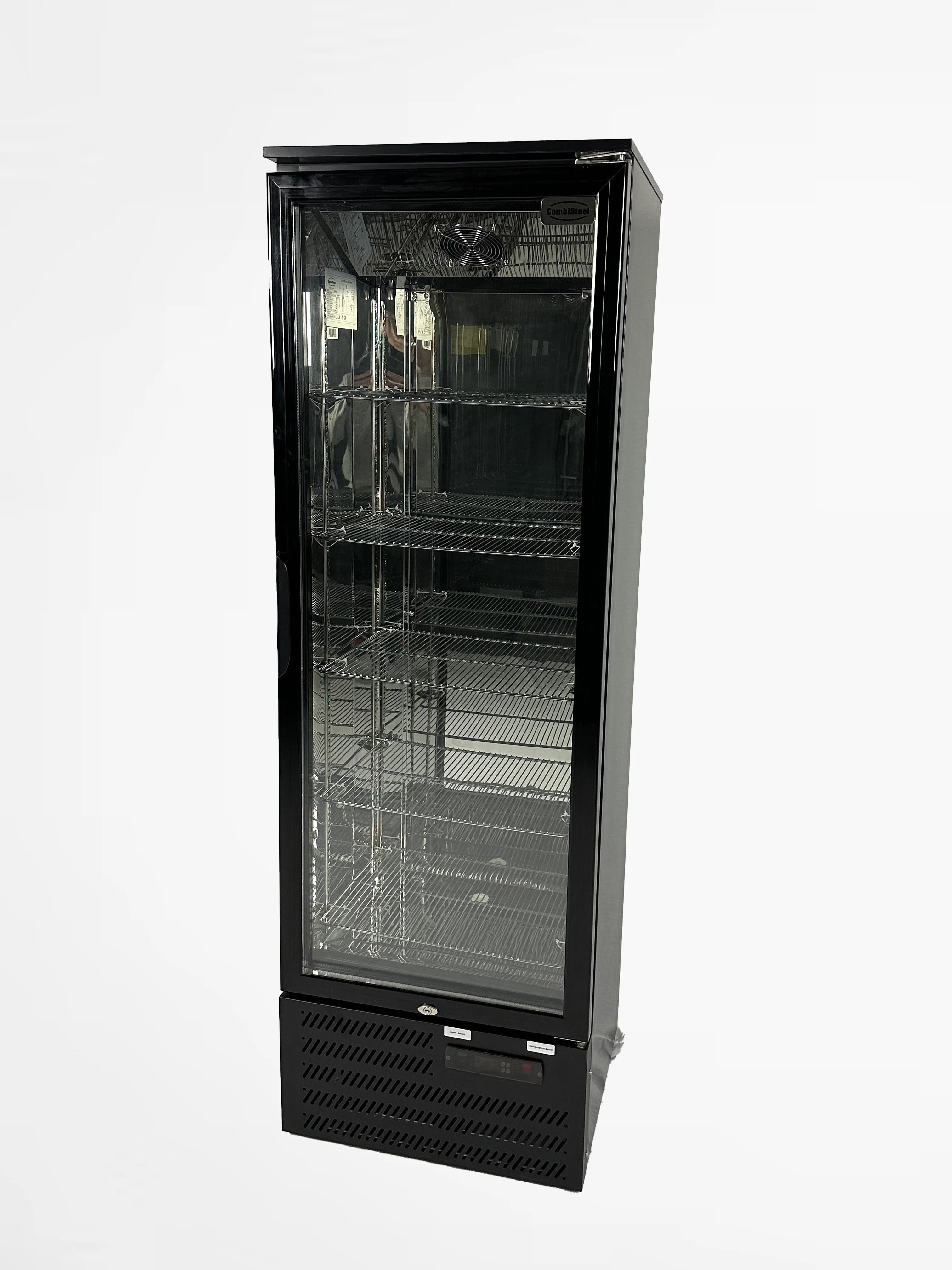 Combisteel Backbar Cooler High MVC-293 293L | Black, LED Lighting & Ventilated Cooling