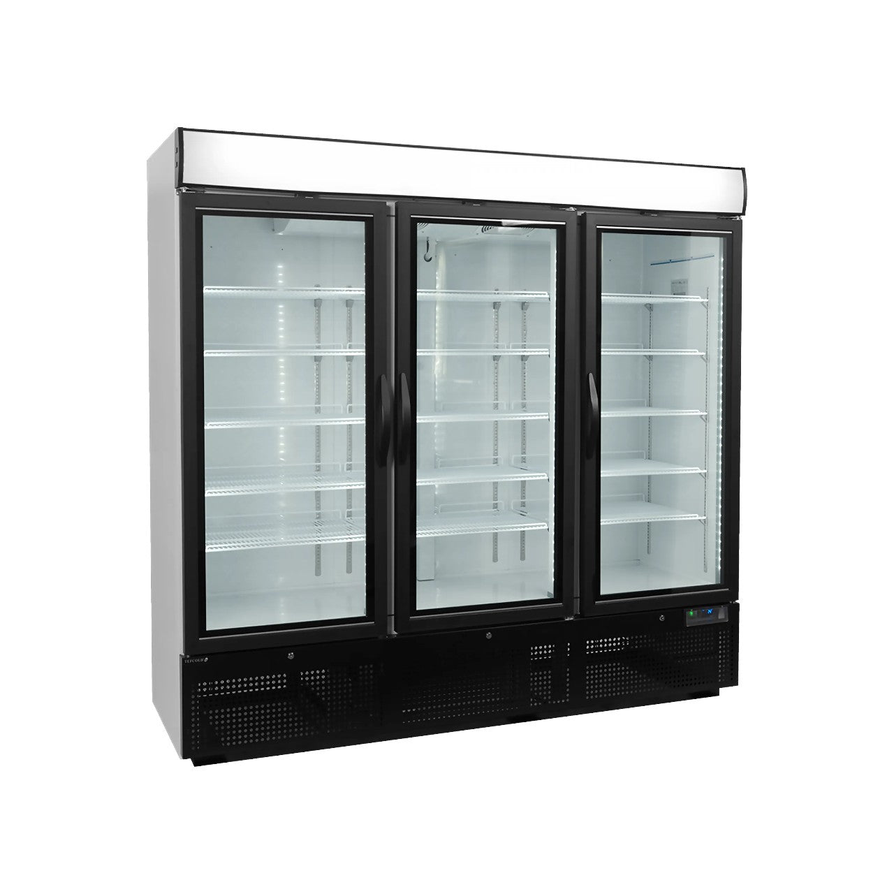 Glass Door Display Freezer NF7500G – 3 Heated Self-Closing Glass Doors, 1784L Capacity, LED Lighting, Automatic Defrost, Fan-Assisted Cooling, R290 Refrigerant