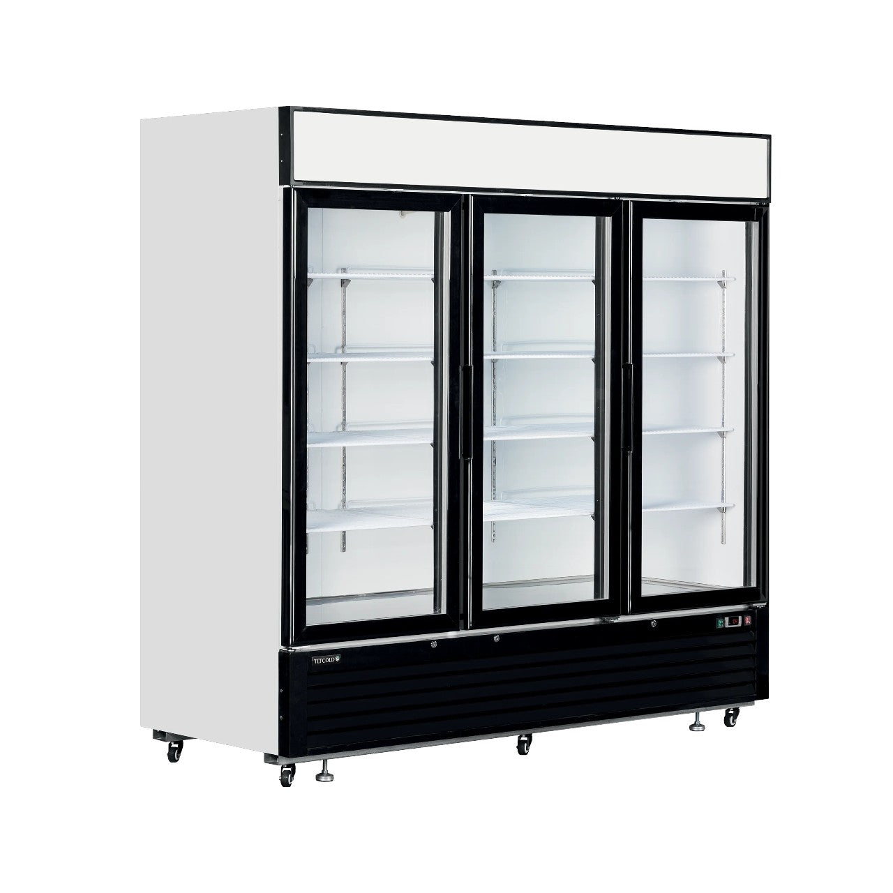 Tefcold LGC7500 Triple Glass Door Merchandiser Chiller | Fan Assisted Cooling | LED Canopy | 2050L Capacity