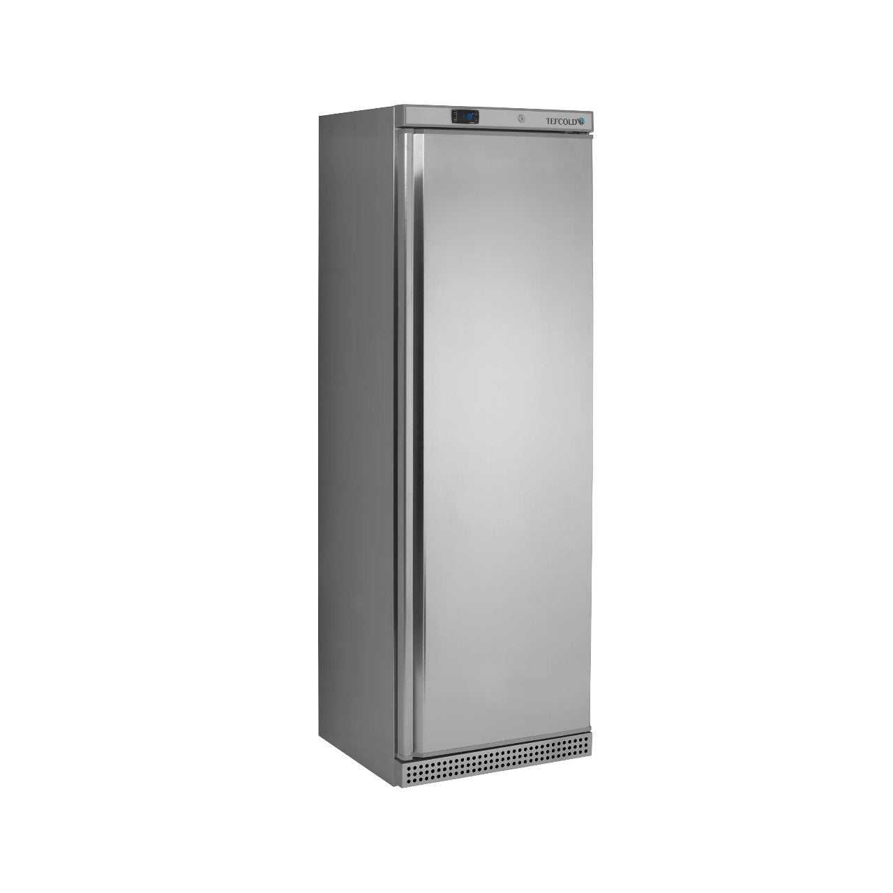 Upright Freezer UF400S – 400L Stainless Steel Solid Door Freezer with Electronic Thermostat, Fixed Shelves, Lock, and Digital Temperature Display