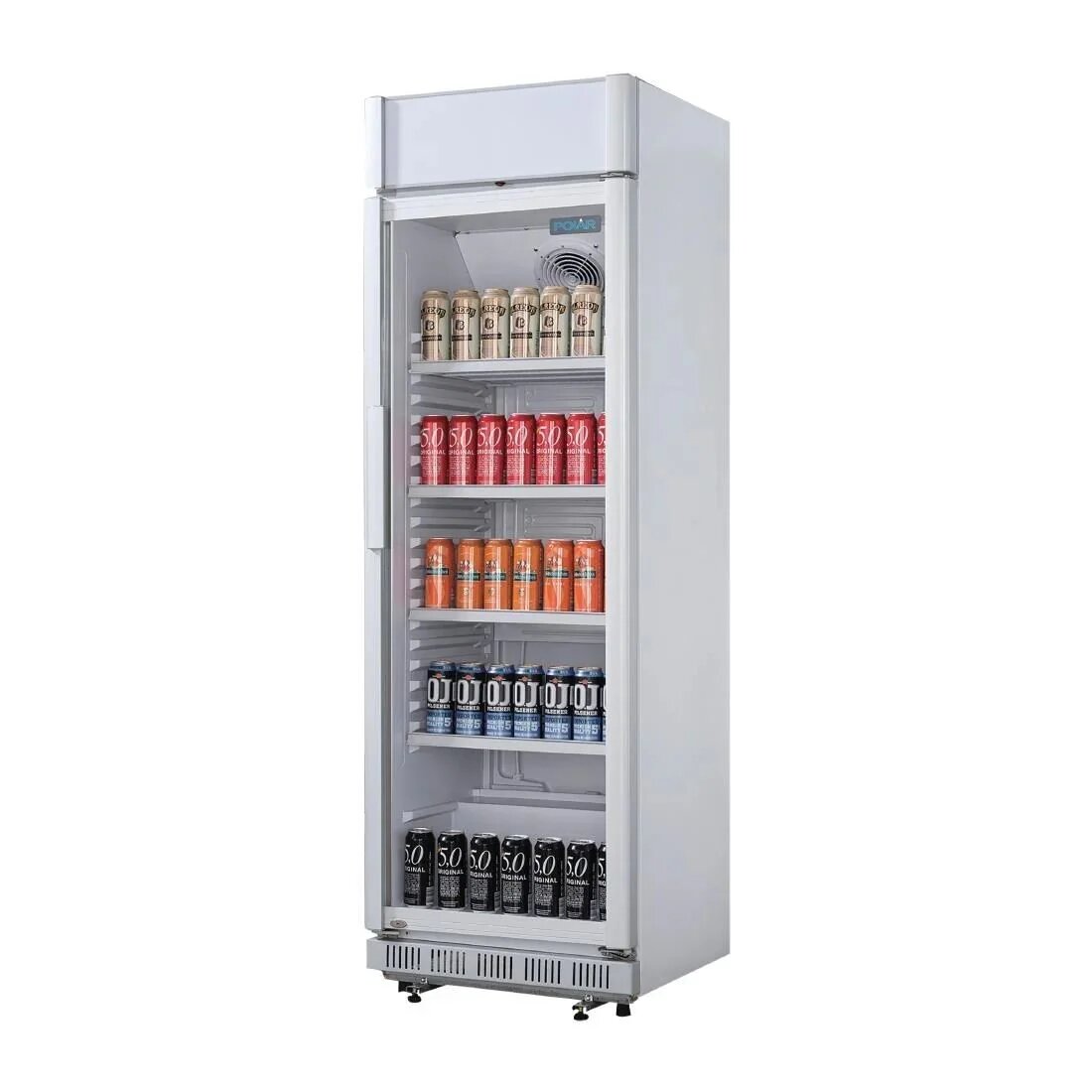 Polar C-Series Upright Display Cooler with Light Box 346L – CC064, White, 220-240V