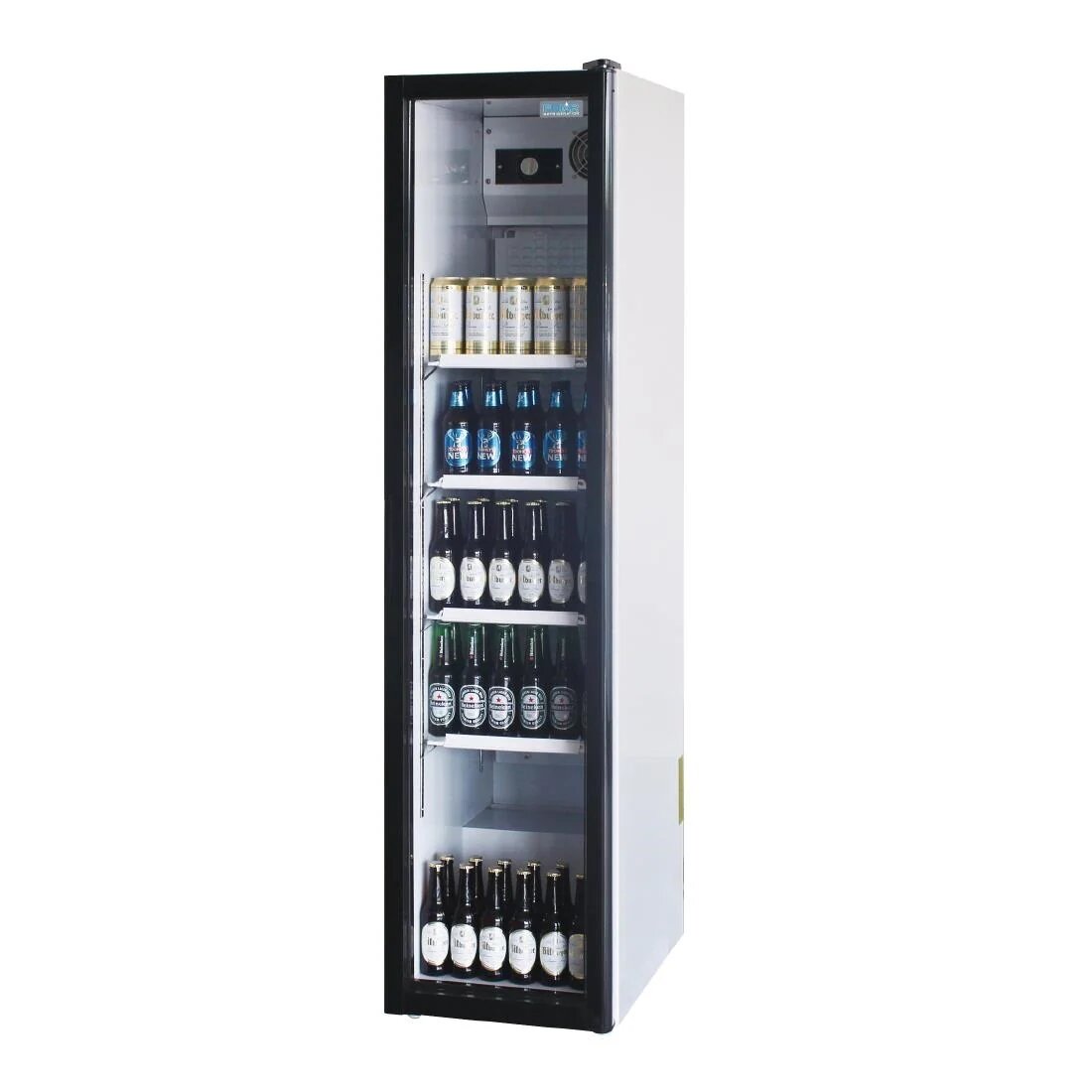 Polar Upright Slimline Back Bar Cooler CS586 – Single Drawer Dual Temperature Counter, Stainless Steel, 3 x 1/1 GN Capacity, Fridge/Freezer