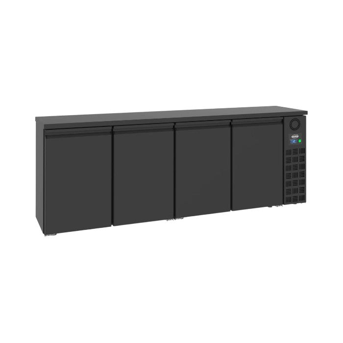 Combisteel 4-Door Barcooler – Black Commercial Fridge, Large Capacity, LED Display