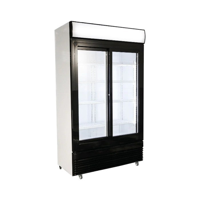 Combisteel BEZ-780 SL Sliding Double Glass Door Merchandiser, 780L Display Fridge – 7455.1396
