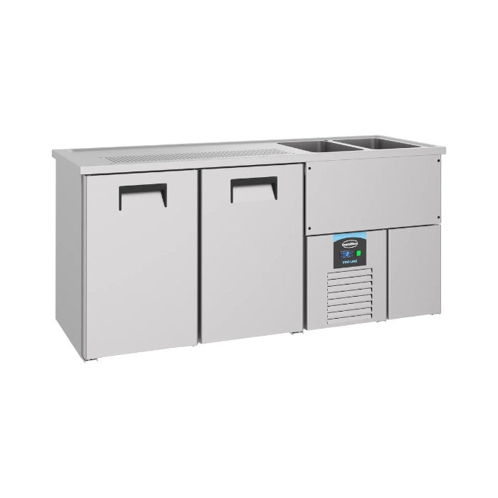 Combisteel Beer Counter 2 Doors 2R – Stainless Steel 430 – Space for 1 Keg per Door