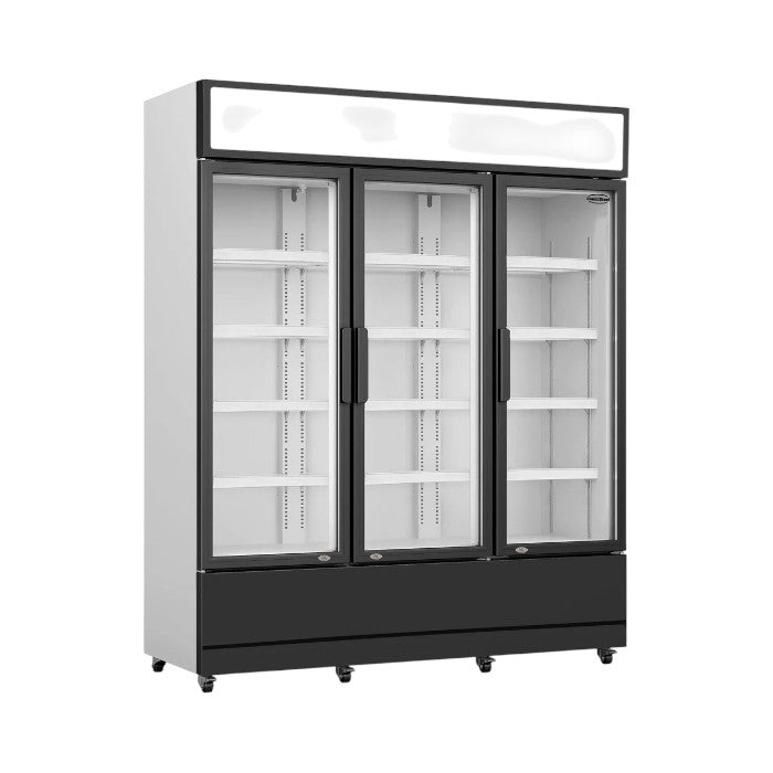 Combisteel Triple Glass Door Display Fridge Merchandiser, 1065L, White