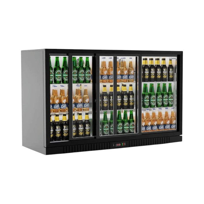 Empire CL-320S-EE Premium Triple Door Sliding Bottle Cooler – 330L, Low-E Glass, Energy Efficient, Commercial Back Bar Fridge