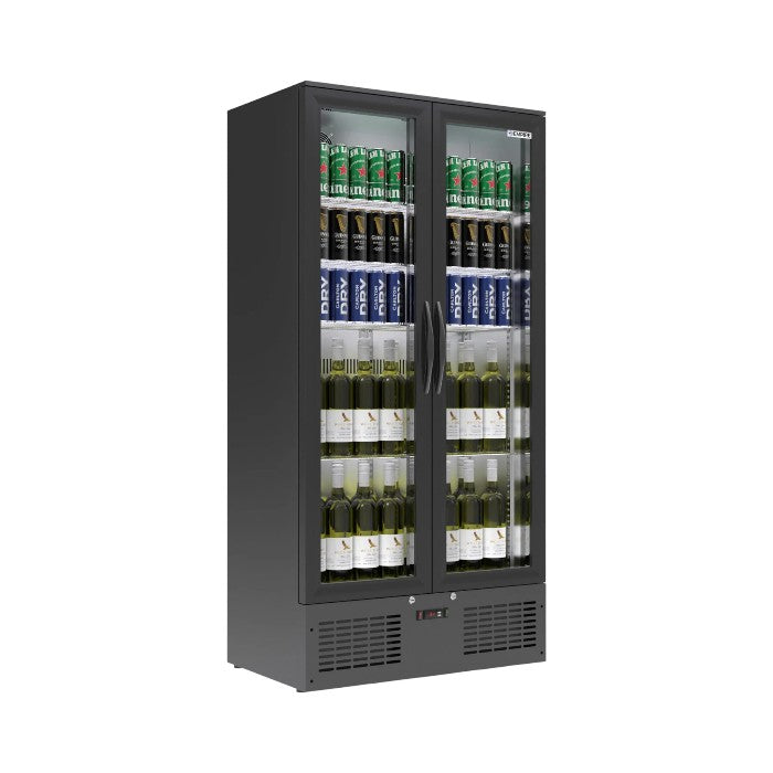Empire CL-510H Double Door Back Bar Bottle Cooler, 466L Commercial Drinks Display Fridge