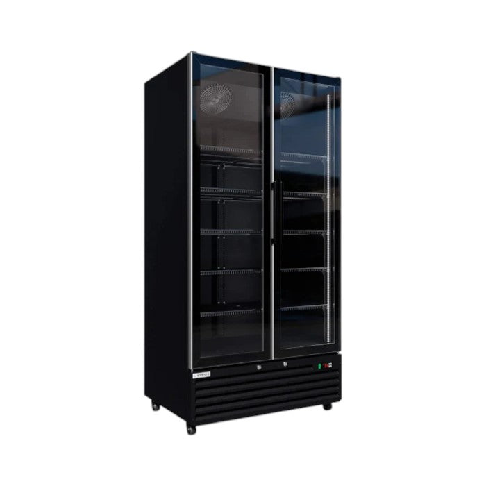 Empire CL-800W Double Door Upright Back Bar Bottle Cooler – 776L Commercial Glass Door Display Fridge Merchandiser