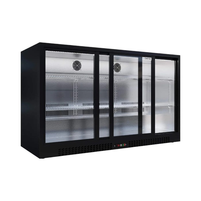 Empire Triple Door Low Profile Sliding Door Back Bar Cooler – 330L | CL-320SC
