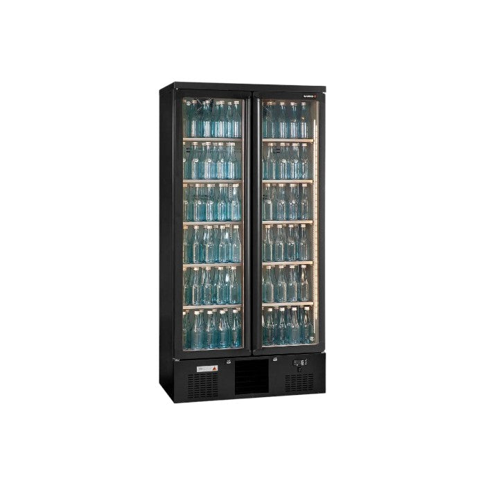 Gamko Maxiglass MG3/500G Upright Bottle Cooler – 500L, Double Hinged Glass Doors, LED Lighting