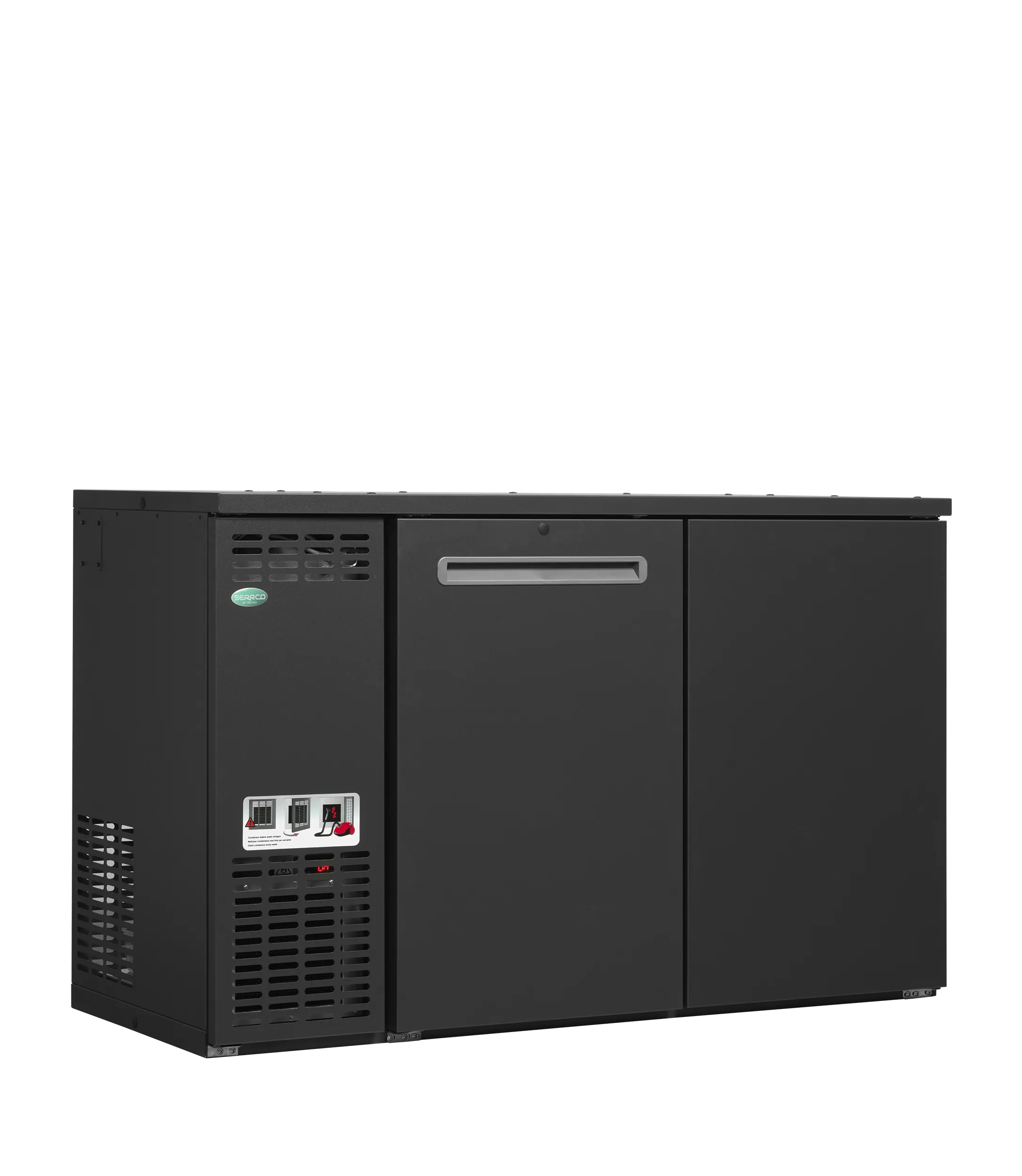 High-End SFK-8EL+ Keg Cooler with Left-Side Machine Unit – Ventilated Cooling, LED Light, Adjustable Legs, Serrco Brewery-Grade