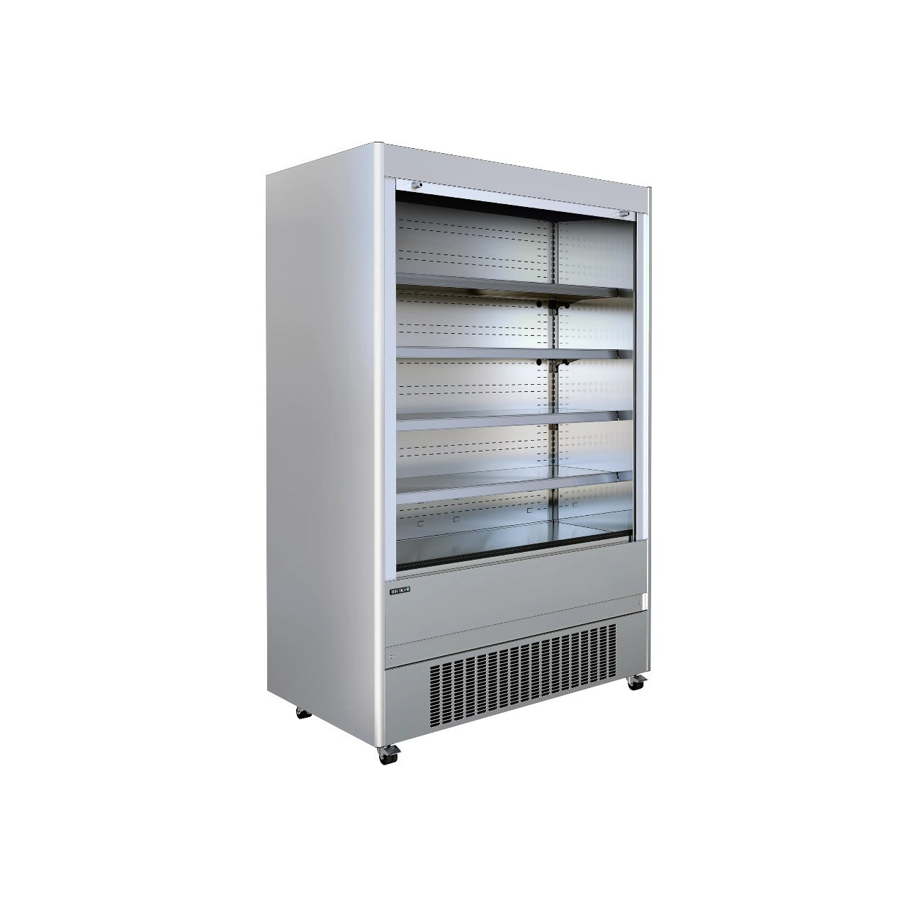 TEFCOLD MCX150M Stainless Steel Multideck with Lockable Shutter | Ventilated Refrigeration for Drinks, Dairy & Fresh Meat | Adjustable Shelves & LED Lighting