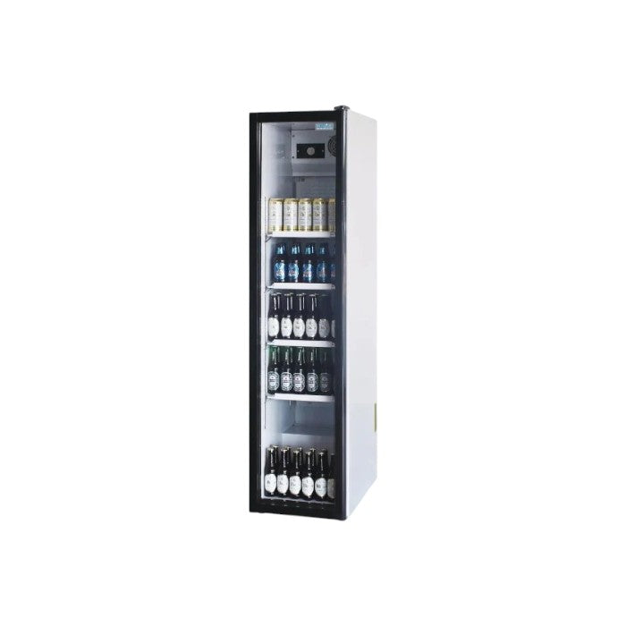 Polar Upright Slimline Back Bar Cooler CS586 – Single Drawer Dual Temperature Counter, Stainless Steel, 3 x 1/1 GN Capacity, Fridge/Freezer