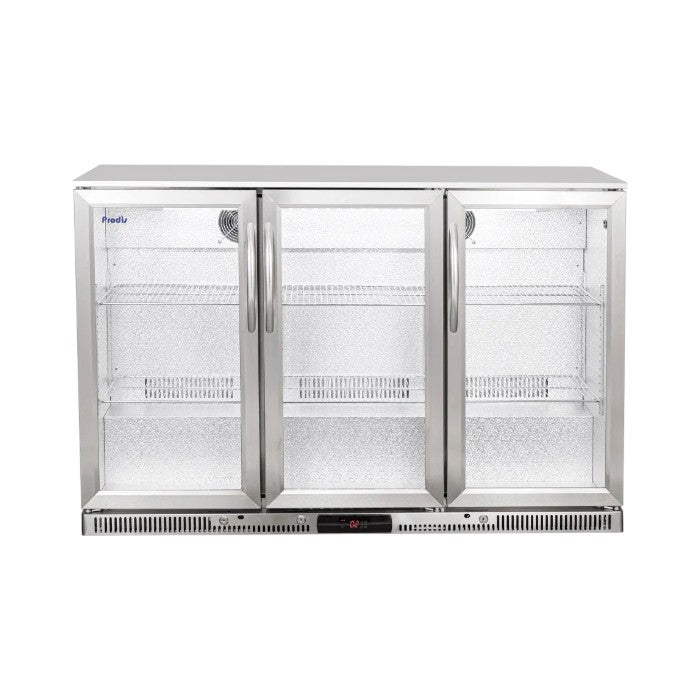 Prodis NT3ST-LE Triple Door 180L Bottle Cooler – Stainless Steel Back Bar Fridge