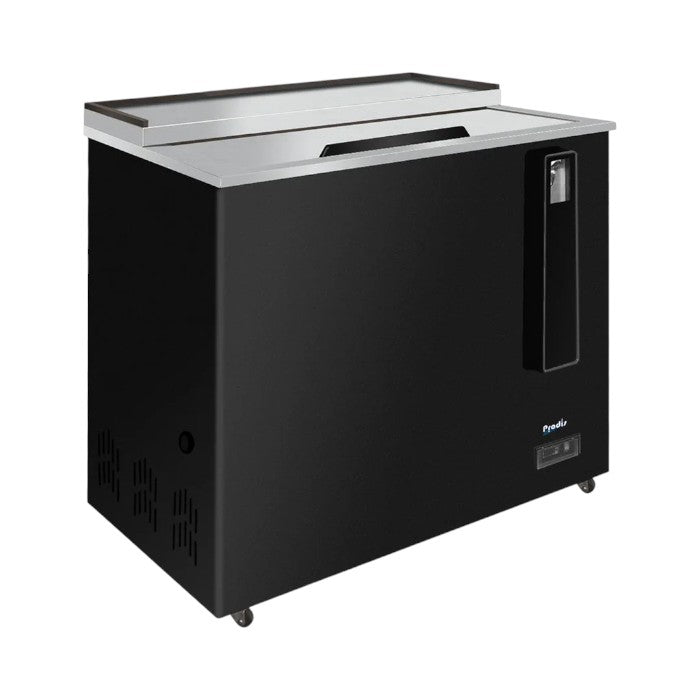 Prodis NTBD1 279L Black Horizontal Bottle Dump – Sliding Lid, Digital Control, Frost-Free