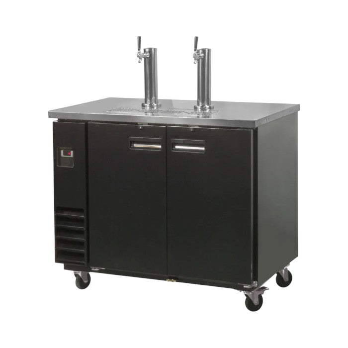 Prodis NTKC2 Double Door Keg Cooler with Double Tap – Commercial Beer Dispenser, 2 x 1/2 Keg Capacity