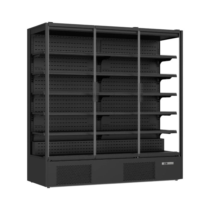 Prodis Panoramic Frameless Glass Door Multideck Black 1147L – XMD1875-P-FGD-K