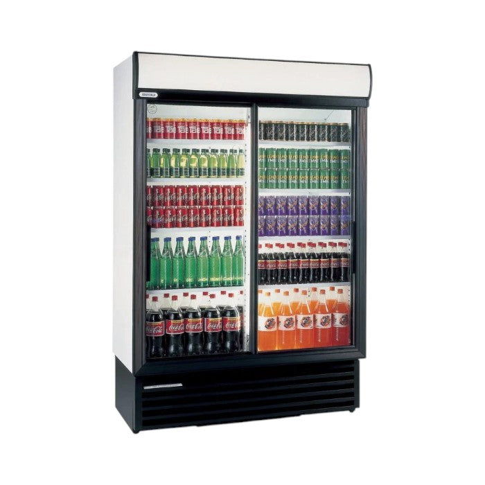 Staycold SD1360 Double Sliding Glass Door Merchandiser 1075L White