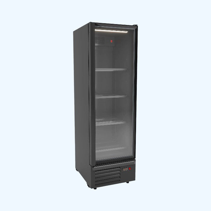 Sterling Pro Green SPG385 Single Door Upright Display Chiller 379L | LED Lighting & Fan-Assisted Cooling