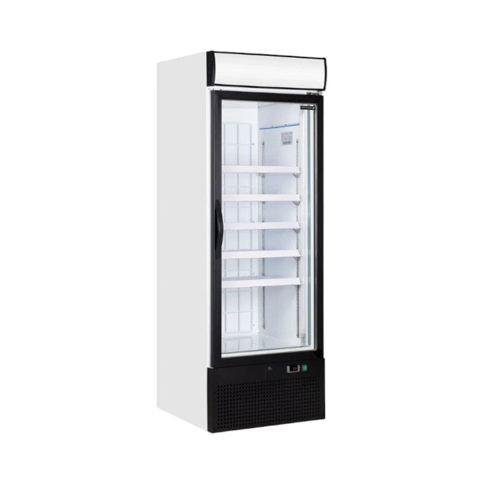 Tefcold NC2500G Single Glass Door Upright Display Fridge 412L | LED Lighting, Fan-Assisted Cooling & Lockable Door