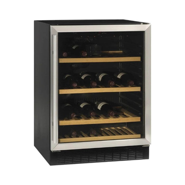 Tefcold TFW160S Undercounter Wine Cooler – 42 Bottles, Stainless Steel Door, Adjustable Wooden Shelves, LED Lighting