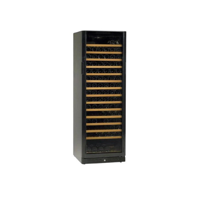 Tefcold TFW375 Wine Cooler – Large Capacity, Adjustable Wooden Shelves, Fan-Assisted Cooling, LED Lighting, Black