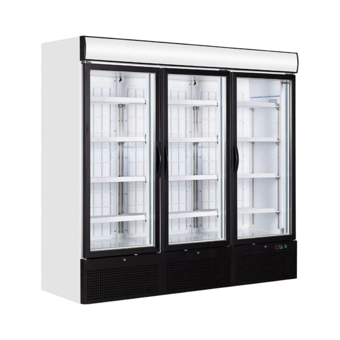 Tefcold Triple Glass Door Upright Display Fridge Merchandiser 1657L, White