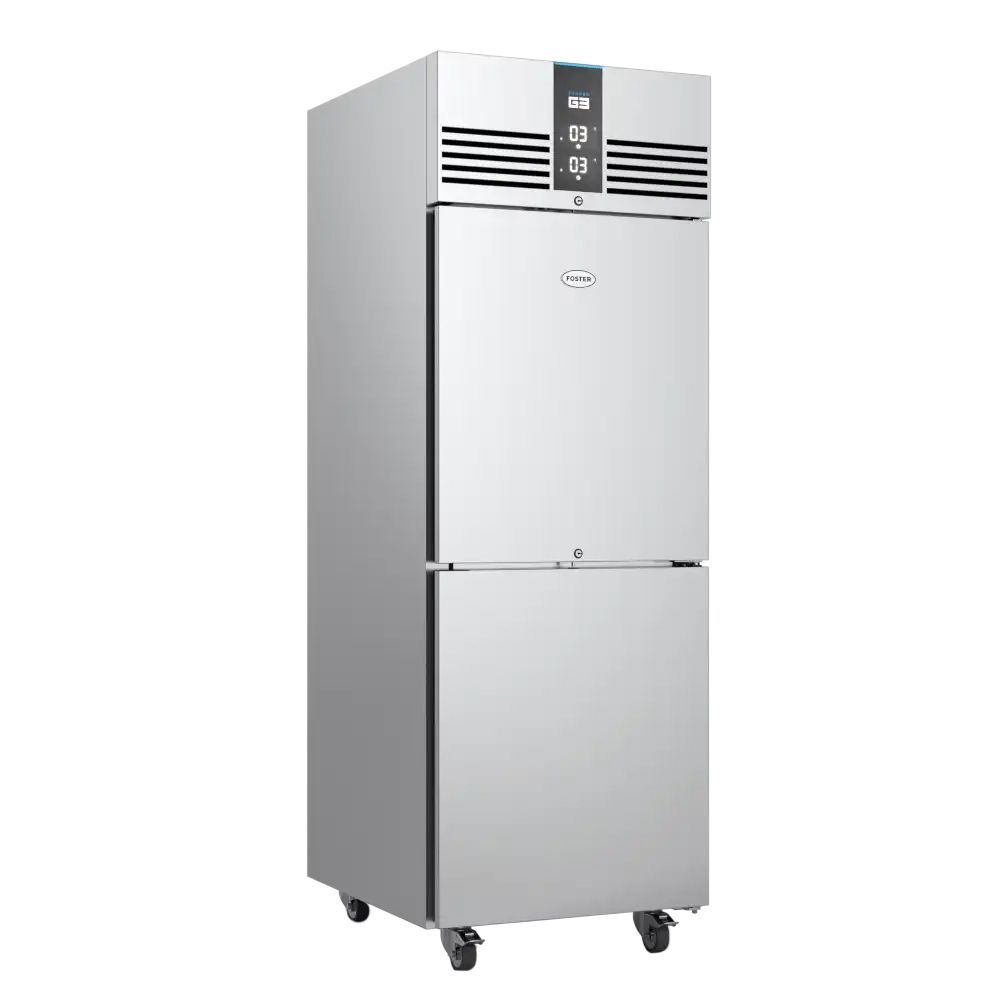 Foster EP700HH/41-485 EcoPro G3 Half Door Upright Refrigerator Cabinet, Dual Compartment, 270L, Stainless Steel, Energy Efficient