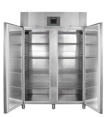 Liebherr GKPv 1470 ProfiLine Double Door Upright Fridge, 1361L, Stainless Steel, Digital Temperature Display