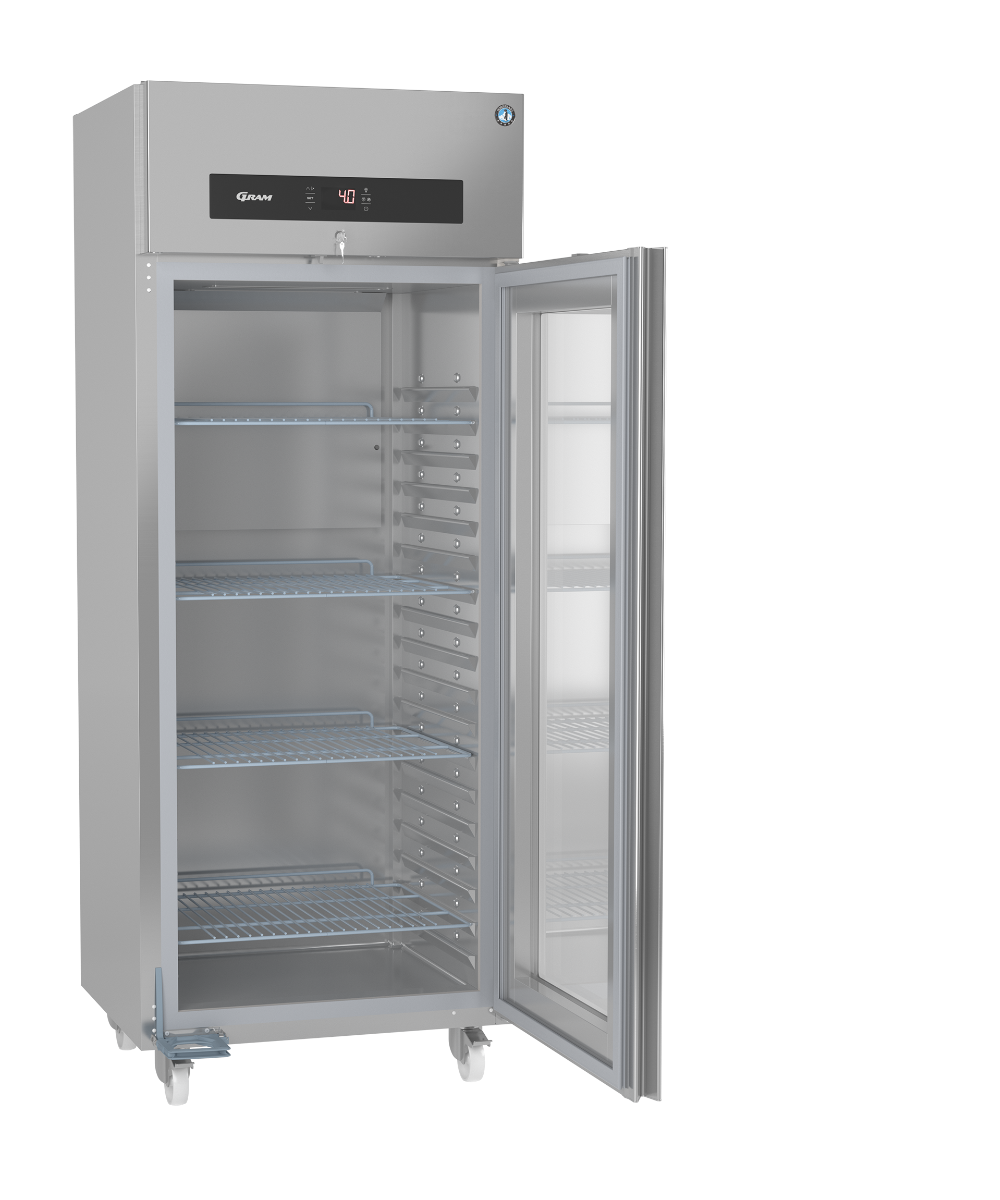 Hoshizaki Premier KG W80 C DR U Single Door Glass Upright Display Refrigerator, 700L, Stainless Steel
