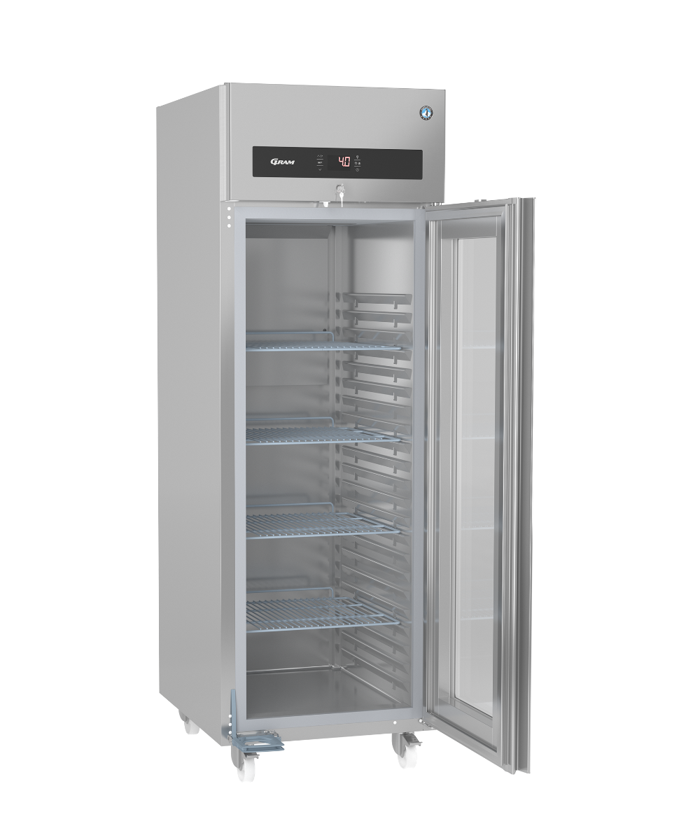 Hoshizaki PREMIER KG 70 C DR U Glass Single Door Upright Display Refrigerator, 700L Stainless Steel, Self-Closing, Adjustable Shelves