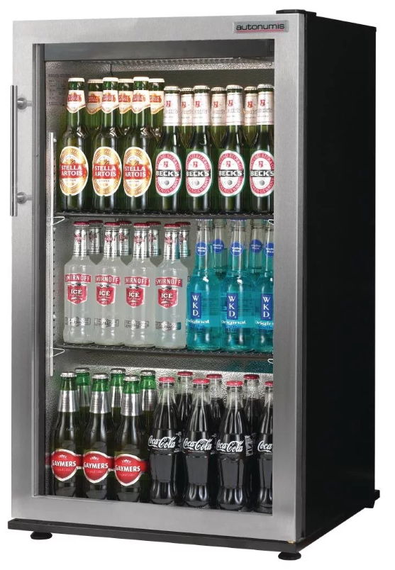 Autonumis RNC00002 Single Door Stainless Steel Bottle Cooler – 87 Bottles / 144 Cans