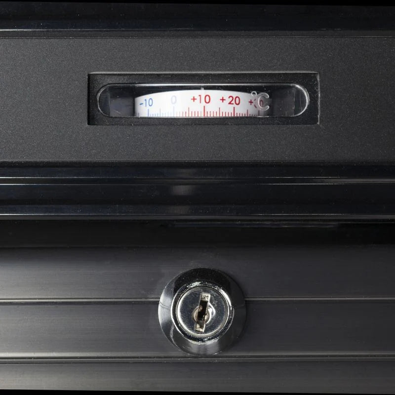 Tefcold SC381WB Single Glass Door Wine Cooler Fridge – 78 Bottle Capacity, Black, Fan Assisted Cooling, LED Display & Lock